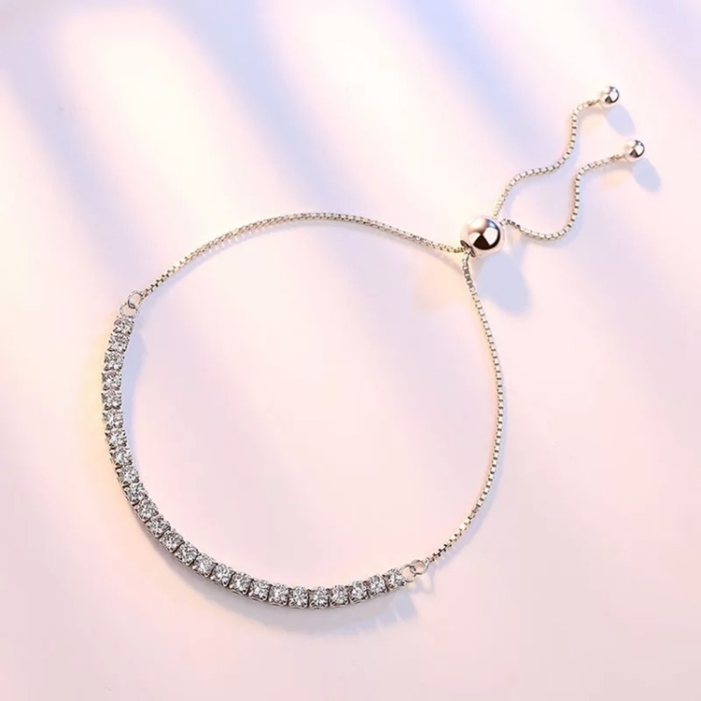 💫 Sterling Silver Diamond 💎 Tennis Bracelet - Picture 3 of 4